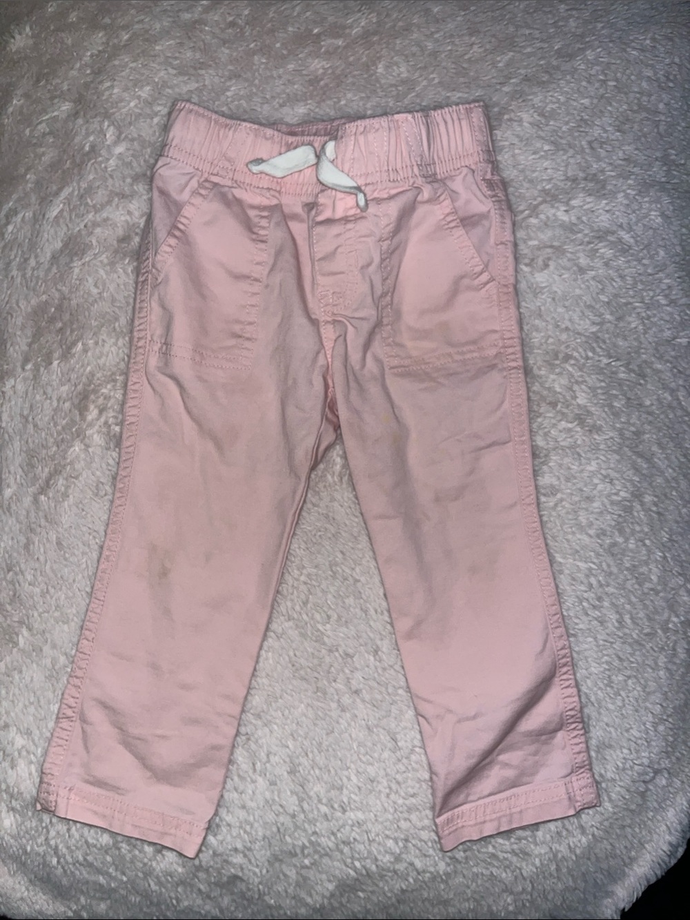 Cat & Jack Light Pink Pull-On Jogger Pants with White Drawstring